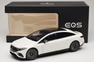 Mercedes EQS V297 Manufaktur Opalite White NZG 1:18 B66961049 Druckguss — Bild 8 von 8