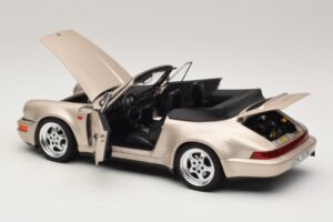 Porsche 911 964 Turbo Look Cabrio Zermatt Silver Norev 1:18 187140 Druckguss — Bild 5 von 8