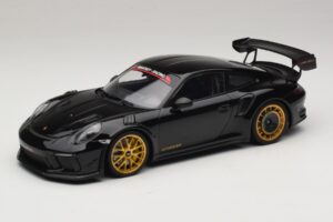 Porsche 911 992 GT3 RS Manthey Racing Schwarz mit Goldenen Felgen Minichamps 1:18 MR-911-GT3RS-1804 Druckguss
