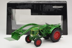 Deutz F2L 514 Traktor Frontlader Grün Minichamps 1:18 109144071 Druckguss — Bild 6 von 6