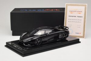 Koenigsegg Regera Schwarz Carbon-Paket Beige Interieur FrontiArt 1:18 REMC042 Resin — Bild 7 von 7