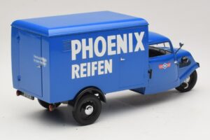 Tempo Hanseat Dreirad-Kastenwagen Phoenix Blue Minichamps 1:18 180099040 Druckguss — Bild 2 von 6
