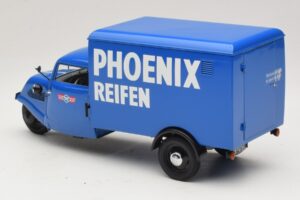 Tempo Hanseat Dreirad-Kastenwagen Phoenix Blue Minichamps 1:18 180099040 Druckguss — Bild 5 von 6