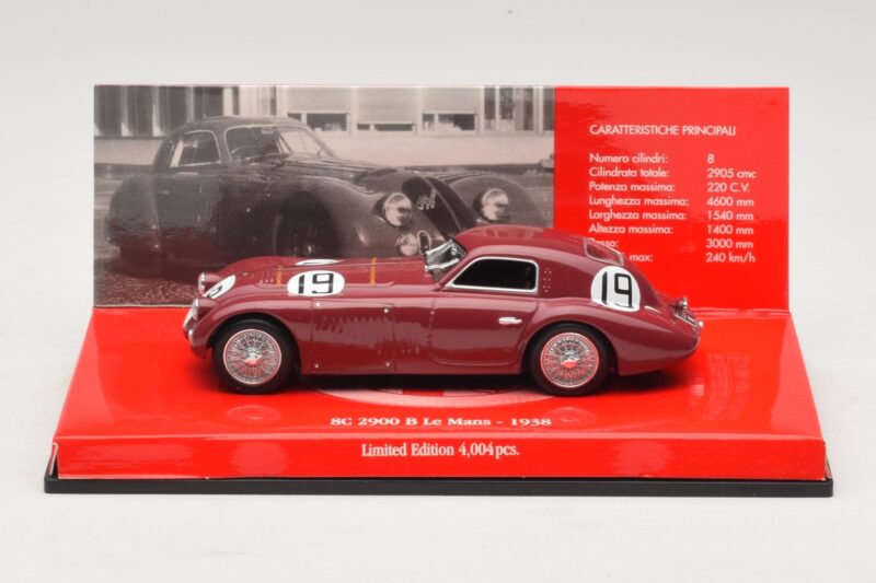 Alfa Romeo 8C 2900B #19 R. Sommer / C. Biondetti 24 Hours of Le Mans Winner 1938 Minichamps 1:43 403120473 Druckguss