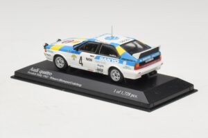 Audi Quattro #4 S. Blomqvist / B. Cederberg Rally Sweden Winner 1982 Minichamps 1:43 430821904 Druckguss — Bild 3 von 4