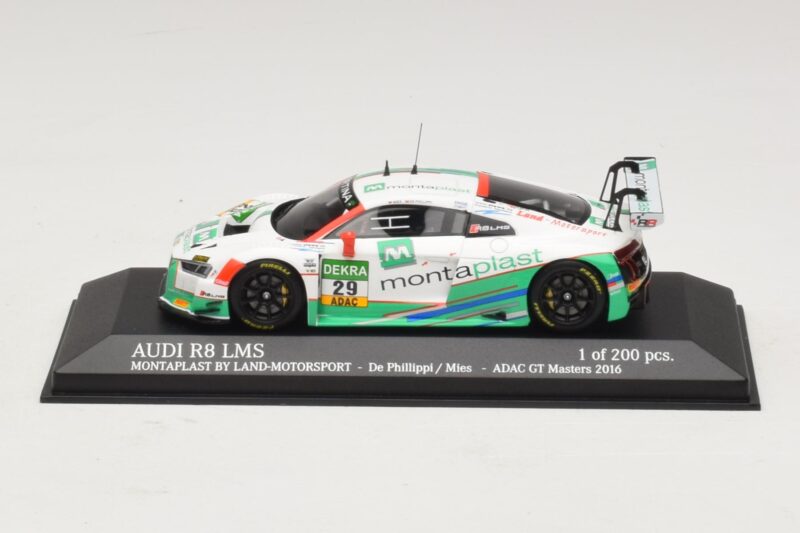 Audi R8 LMS Montaplast By Land-Motorsport #29 C. De Phillippi / C. Mies ADAC GT Masters 2016 Minichamps 1:43 Audi R8 LMS Montaplast By Land-Motorsport #29 C. De Phillippi / C. Mies ADAC GT Masters 2016 Minichamps 1:43 437161129 Druckg