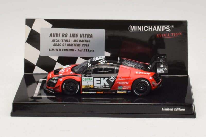 Audi R8 LMS Ultra #1 EK S. Asch / Stoll ADAC GT Masters 2013 Minichamps 1:43 Audi R8 LMS Ultra #1 EK S. Asch / Stoll ADAC GT Masters 2013 Minichamps 1:43 437130101 Druckguss