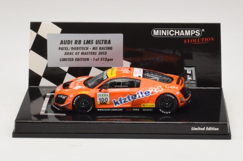 Audi R8 LMS Ultra #100 MS Racing Patel / Dobitsch ADAC GT Masters 2013 Minichamps 1:43 Audi R8 LMS Ultra #100 MS Racing Patel / Dobitsch ADAC GT Masters 2013 Minichamps 1:43 437130100 Druckguss
