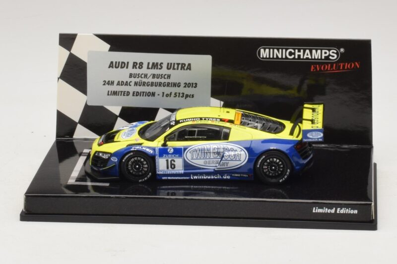 Audi R8 LMS Ultra #16 Busch 24 Hours of Nurburgring 2013 Minichamps 1:43 437130116 Druckguss