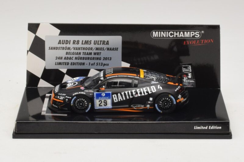 Audi R8 LMS Ultra #29 Team WRT Sandstorm L. Vanthoor 24 Hours of Nurburgring 2013 Minichamps 1:43 437130129 Druckguss