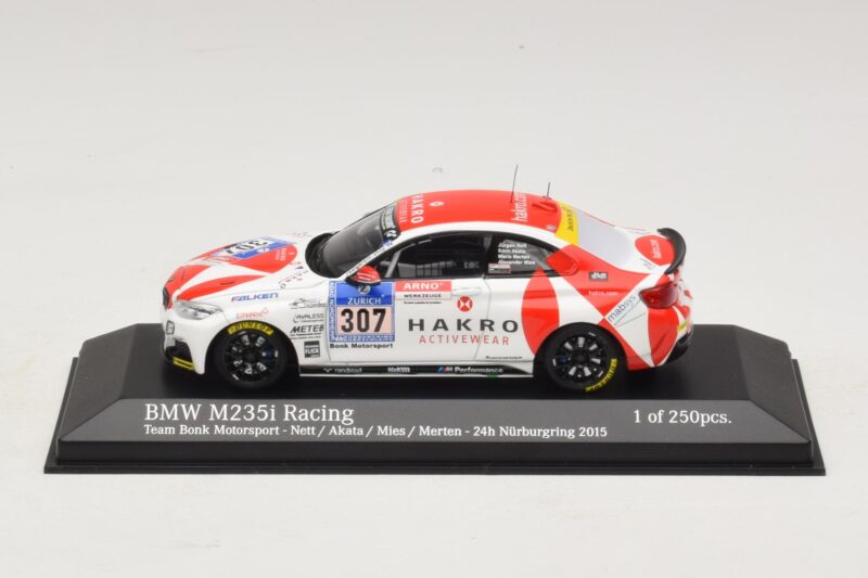 BMW M235i Bong Motorsport #307 Nett / Akata 24 Hours of Nurburgring 2015 Minichamps 1:43 437152507 Druckguss