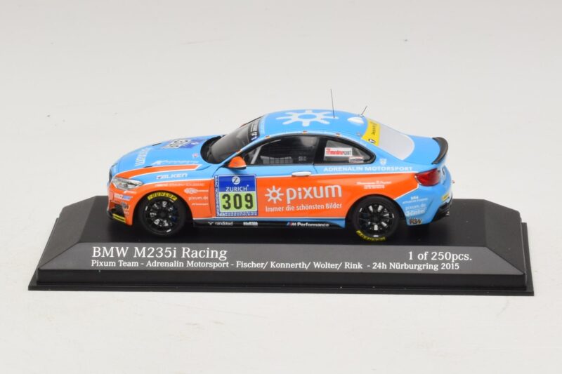 BMW M235i Pixum Team #309 Fischer / Konnerth 24 Hours of Nurburgring 2015 Minichamps 1:43 BMW M235i Pixum Team #309 Fischer / Konnerth 24 Hours of Nurburgring 2015 Minichamps 1:43 437152509 Druckguss