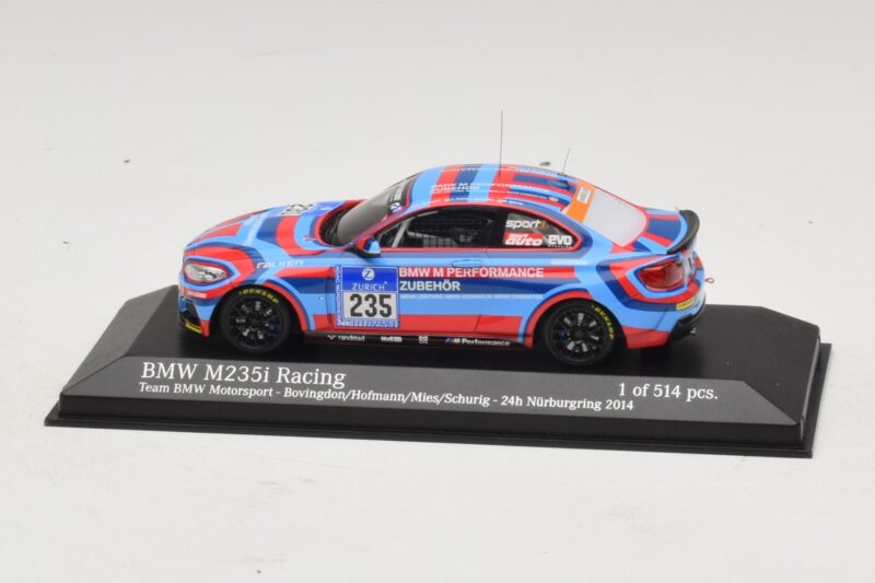 BMW M235i Team BMW Motorsport #235 Bovigdon 24 Hours of Nurburgring 2014 Minichamps 1:43 437142435 Druckguss