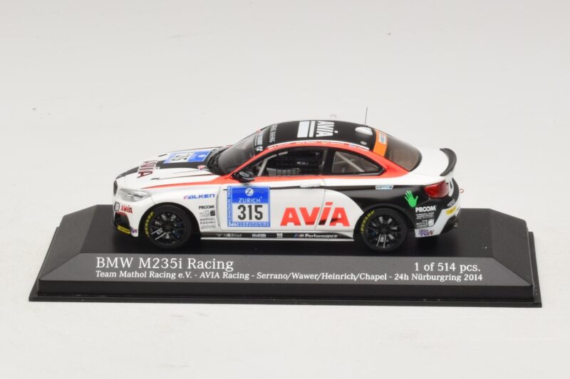 BMW M235i Team Mathol #315 24 Hours of Nurburgring 2014 Minichamps 1:43 437142415 Druckguss