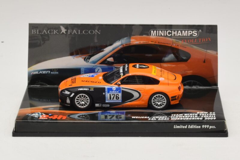 BMW Z4 GT3 Black Falcon #176 24 Hours of Nürburgring 2009 Minichamps 1:43 BMW Z4 GT3 Black Falcon #176 24 Hours of Nürburgring 2009 Minichamps 1:43 437092776 Druckguss