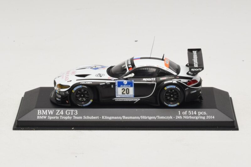 BMW Z4 GT3 BMW Sports Trophy #20 Klingmann / Baumann 24 Hours of Nurburgring 2014 Minichamps 1:43 437142030 Druckguss