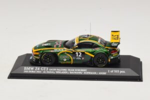 BMW Z4 GT3 Saudi Falcons #12 Al Faisal / Binladen 24 Hours of Dubai 2013 Minichamps 1:43 437132412 Druckguss