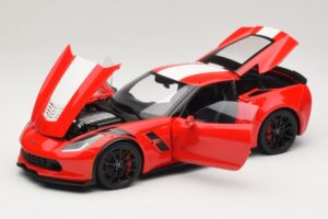 Chevrolet Corvette C7 Grand Sport Rot mit Weißen Streifen AUTOart 1:18 71274 Komposit — Bild 2 von 8