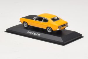 Ford Capri Mk1 RS Gelb mit Schwarzer Motorhaube Maxichamps 1:43 940085800 Druckguss — Bild 3 von 4