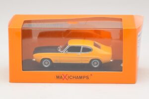 Ford Capri Mk1 RS Gelb mit Schwarzer Motorhaube Maxichamps 1:43 940085800 Druckguss — Bild 4 von 4