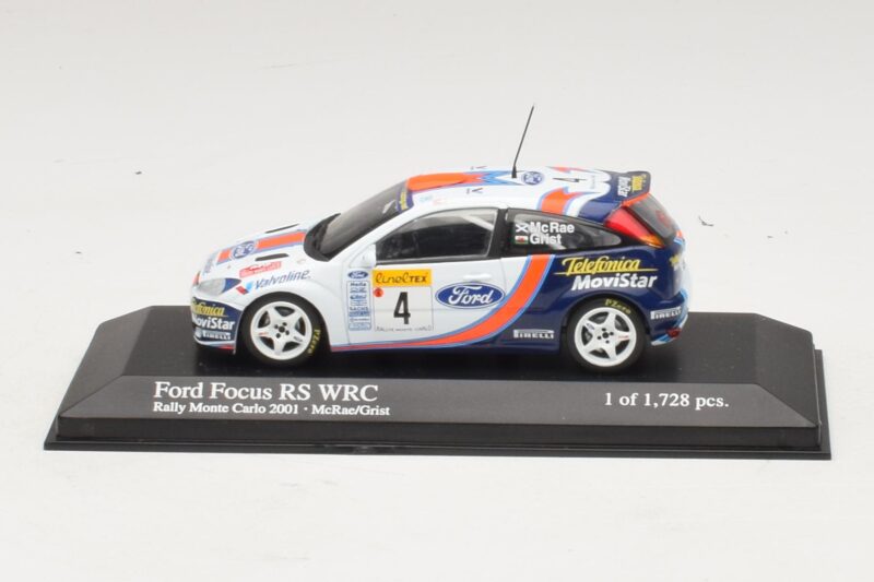 Ford Focus RS WRC #4 C. McRae / N. Grist Rally Monte Carlo 2001 Minichamps 1:43 430018904 Druckguss