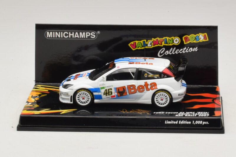 Ford Focus RS WRC #46 V. Rossi / C. Cassina RAC Rally 2007 Minichamps 1:43 400078446 Druckguss