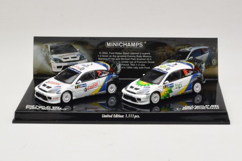 Ford Focus RS WRC Rally Mexico 2004 Set Minichamps 1:43 402048376 Druckguss