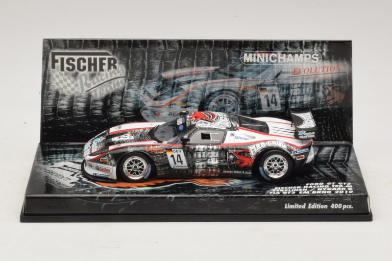 Ford GT GT3 Fisher #14 M. Eskelinen / Nygaard FIA GT3 European Championship Brno 2010 Minichamps 1:43 437108414 Druckguss