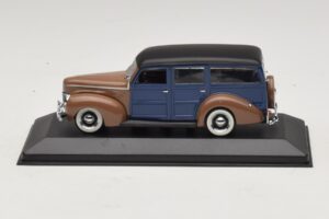 Ford V8 De Luxe Woody Station Wagon Braun Blau Minichamps 1:43 400082112 Druckguss