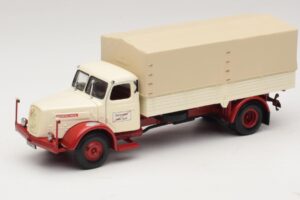 Henschel HS 140 Pritschenwagen Weiß Rot Minichamps 1:43 439171020 Druckguss