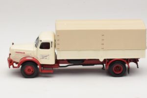 Henschel HS 140 Pritschenwagen Weiß Rot Minichamps 1:43 439171020 Druckguss — Bild 3 von 6