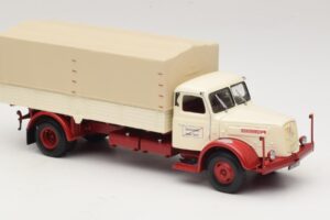 Henschel HS 140 Pritschenwagen Weiß Rot Minichamps 1:43 439171020 Druckguss — Bild 4 von 6