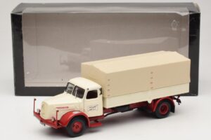 Henschel HS 140 Pritschenwagen Weiß Rot Minichamps 1:43 439171020 Druckguss — Bild 6 von 6