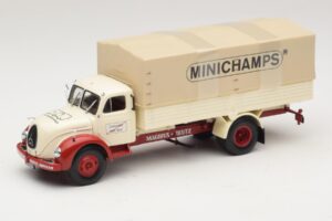Magirus-Deutz S 7500 Jupiter Pritschenwagen Weiß Rot Minichamps 1:43 439141022 Druckguss