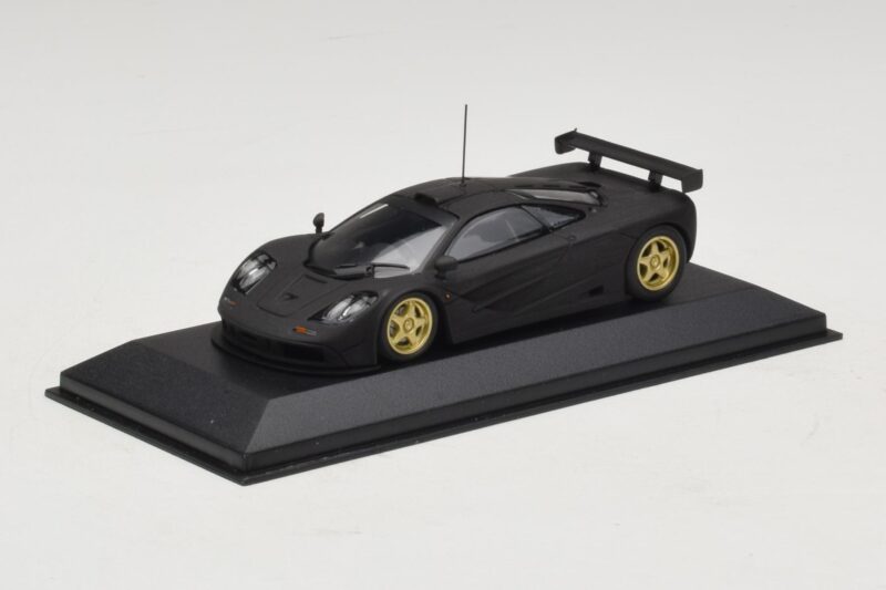 McLaren F1 GTR Prototype Mattschwarz Mit Goldenen Felgen Minichamps 1:43 MCLAREN008 Druckguss