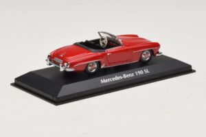 Mercedes 190 SL Rot Maxichamps 1:43 940033131-O Druckguss — Bild 2 von 4
