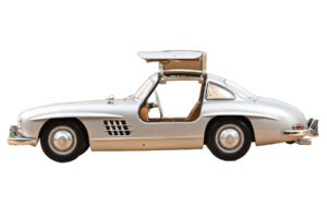 Mercedes 300 SL W198 Gullwing Silber Norev 1:18 183857 Druckguss — Bild 4 von 5