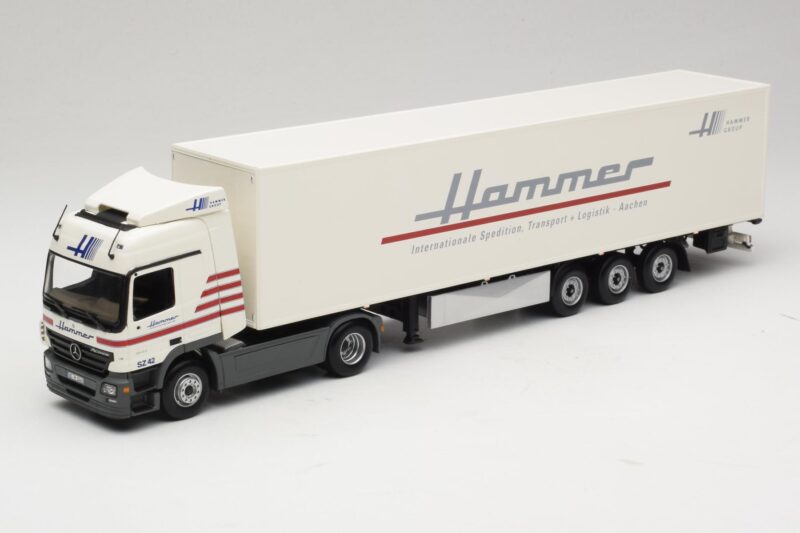 Mercedes Actros 1844LS Koffersattelzug Hammer Aachen Minichamps 1:43 499039105 Druckguss