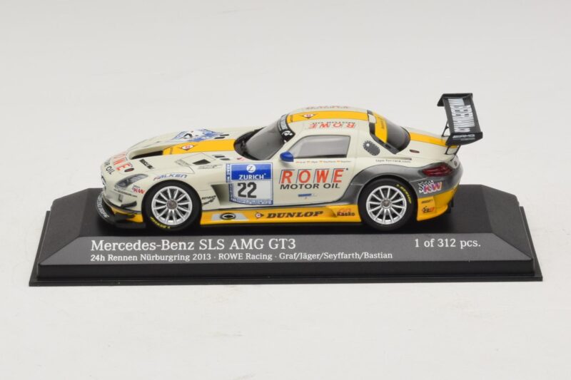 Mercedes SLS AMG GT3 #22 Rowe Racing Graf / Jager Nurburgring 24 Hours 2013 Minichamps 1:43 Mercedes SLS AMG GT3 #22 Rowe Racing Graf / Jager Nurburgring 24 Hours 2013 Minichamps 1:43 410133222 Druckguss