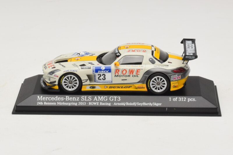 Mercedes SLS AMG GT3 #23 Rowe Racing Arnold / Roloff Nurburgring 24 Hours 2013 Minichamps 1:43 Mercedes SLS AMG GT3 #23 Rowe Racing Arnold / Roloff Nurburgring 24 Hours 2013 Minichamps 1:43 410133223 Druckguss
