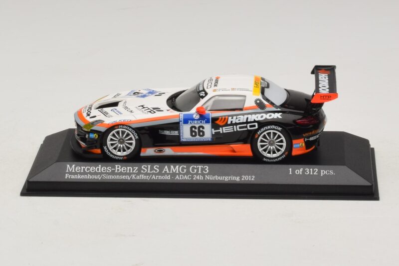 Mercedes SLS AMG GT3 #66 Hankook C. Frankenhout / Simonsen 24 Hours of Nurburgring 2012 Minichamps 1:43 437123266 Druckguss