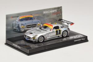 Mercedes SLS AMG GT3 #7 Black Falcon Jager / Seyffarth 24 Hours of Dubai 2011 Minichamps 1:43 437110307 Druckguss — Bild 2 von 5