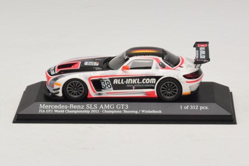 Mercedes SLS AMG GT3 All-Inkl.com #38 FIA GT1 World Championship 2012 Champions Minichamps 1:43 Mercedes SLS AMG GT3 All-Inkl.com #38 FIA GT1 World Championship 2012 Champions Minichamps 1:43 410123238 Druckguss