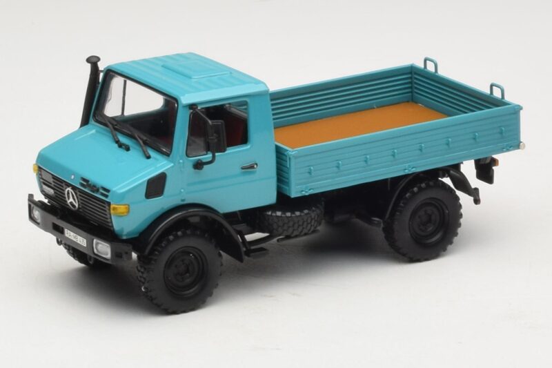 Mercedes Unimog 1300 L Pritschenwagen Blau Minichamps 1:43 439033020 Druckguss