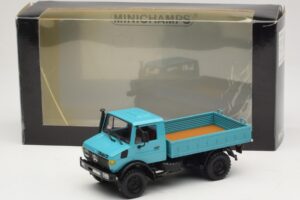Mercedes Unimog 1300 L Pritschenwagen Blau Minichamps 1:43 439033020 Druckguss — Bild 6 von 6