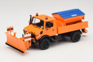 Mercedes Unimog 1300 L Schneepflug Orange Minichamps 1:43 439033060 Druckguss