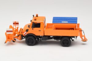 Mercedes Unimog 1300 L Schneepflug Orange Minichamps 1:43 439033060 Druckguss — Bild 3 von 6