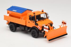 Mercedes Unimog 1300 L Schneepflug Orange Minichamps 1:43 439033060 Druckguss — Bild 4 von 6