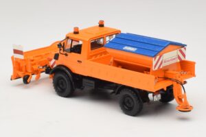 Mercedes Unimog 1300 L Schneepflug Orange Minichamps 1:43 439033060 Druckguss — Bild 5 von 6