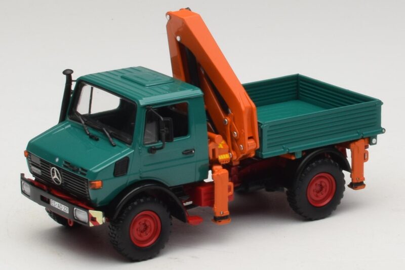Mercedes Unimog 1300 L Kipper mit Laderkran Minichamps 1:43 439033000 Druckguss